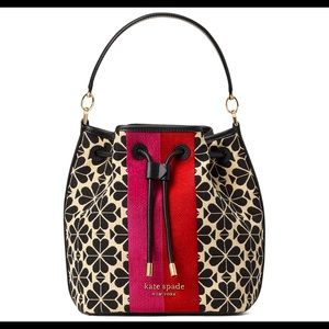 NWT Kate Spade Medium jacquard bucketbag adjustable crossbodystrap